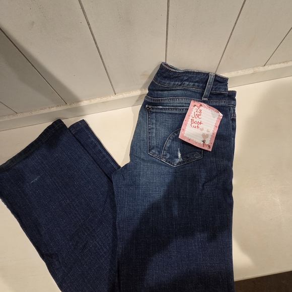 7 For All Mankind Women's Dark & Medium Blue Flare Jeans - Picture 6 of 7